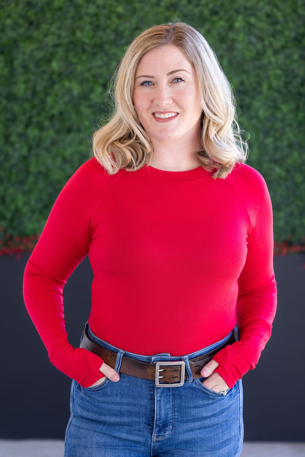 IN STOCK Blair Long Sleeve Top - Red