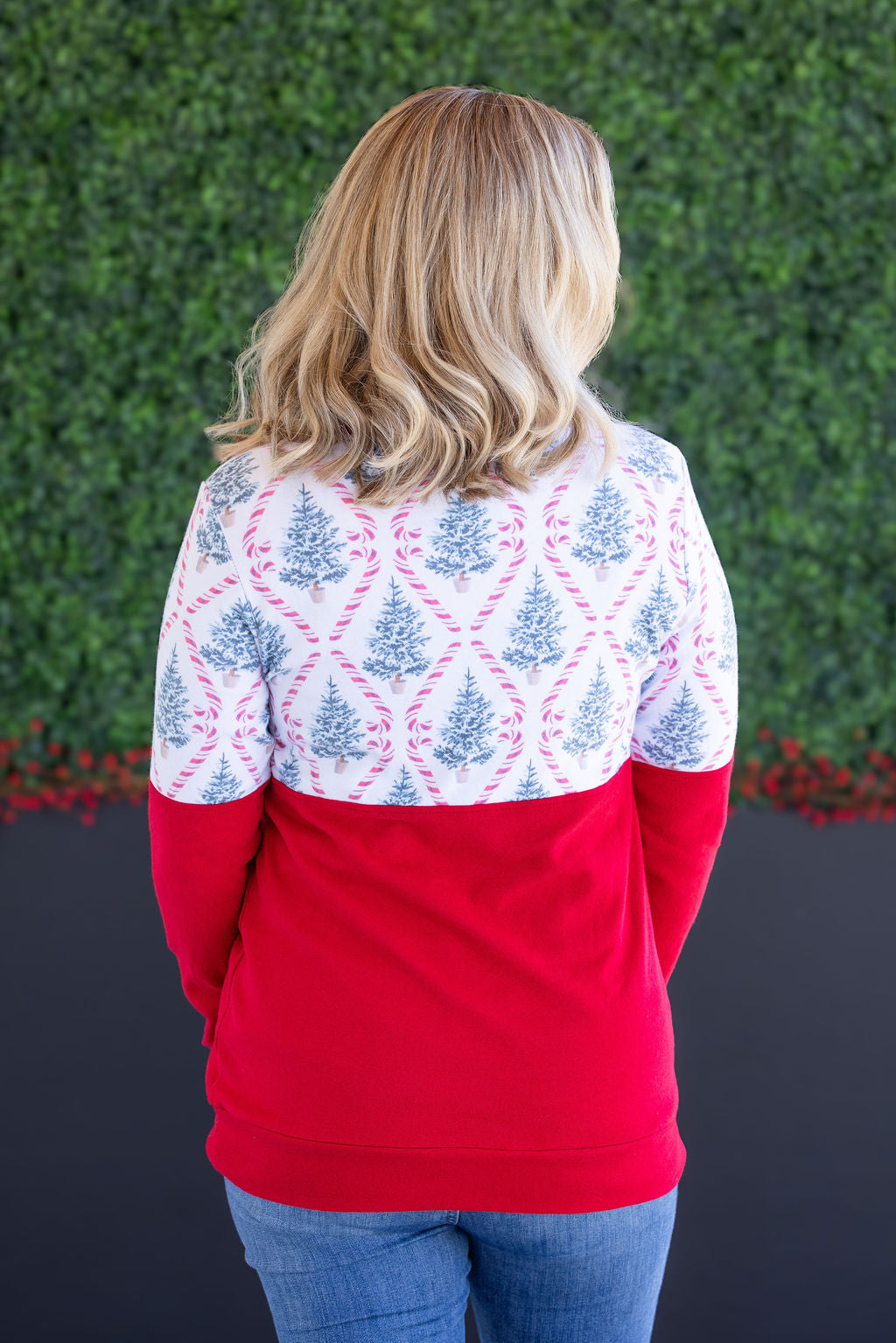 IN STOCK Natalie Pullover - Candy Cane Lane and Red FINAL SALE