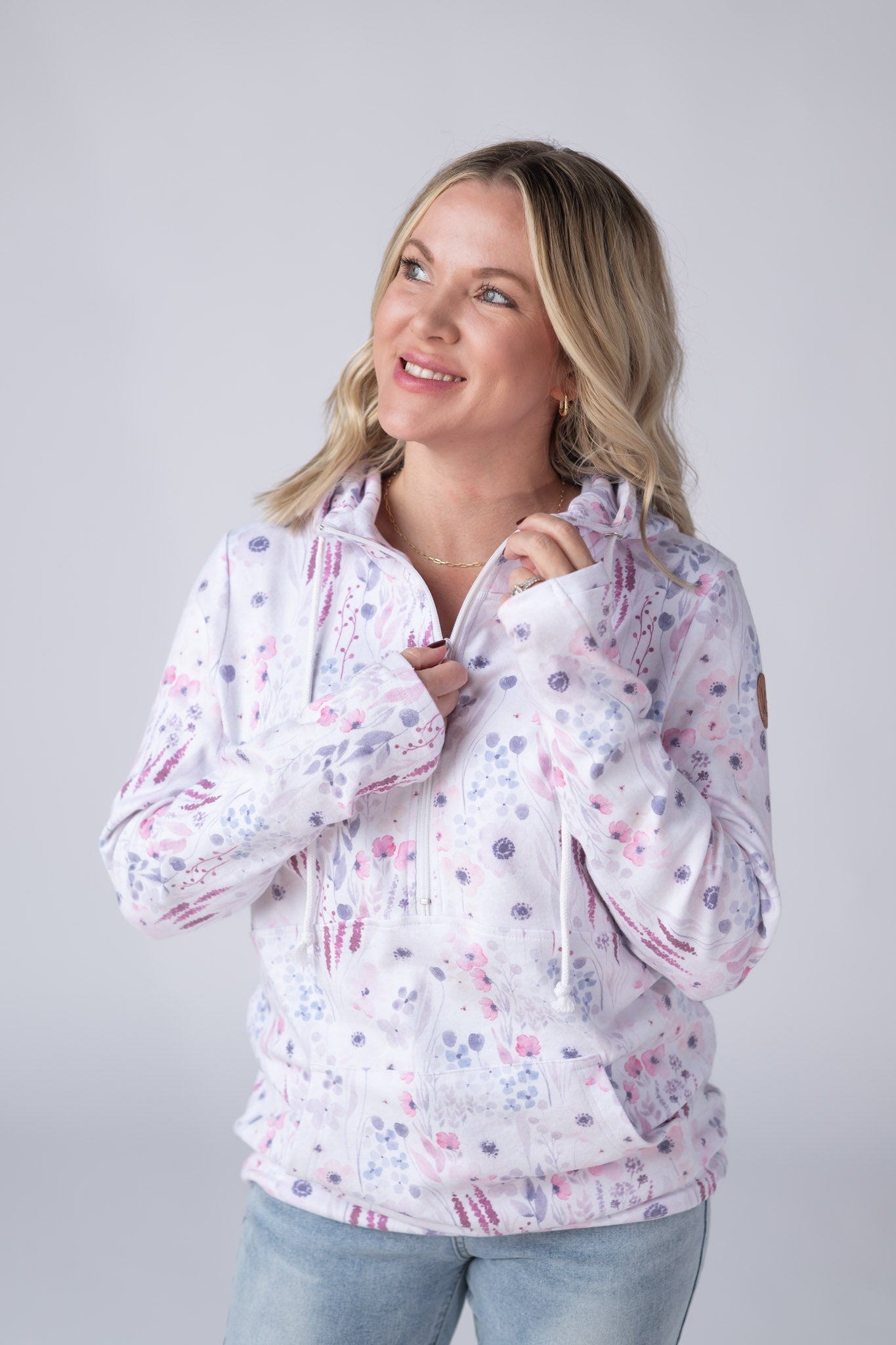 IN STOCK HalfZip Hoodie - Wildflower Gardens