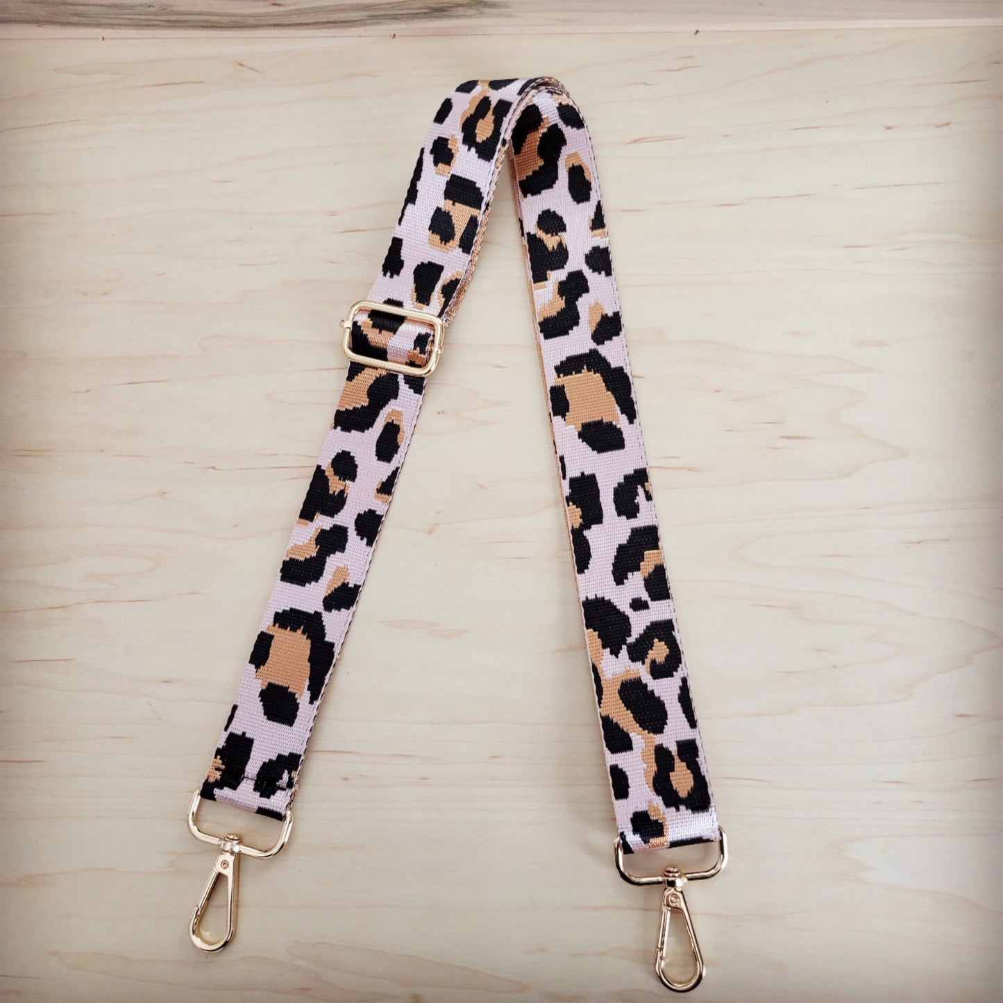 **Nylon Adjustable Leopard Print Crossbody Strap 401s