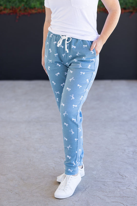 IN STOCK Classic Joggers - Teal Ribbons