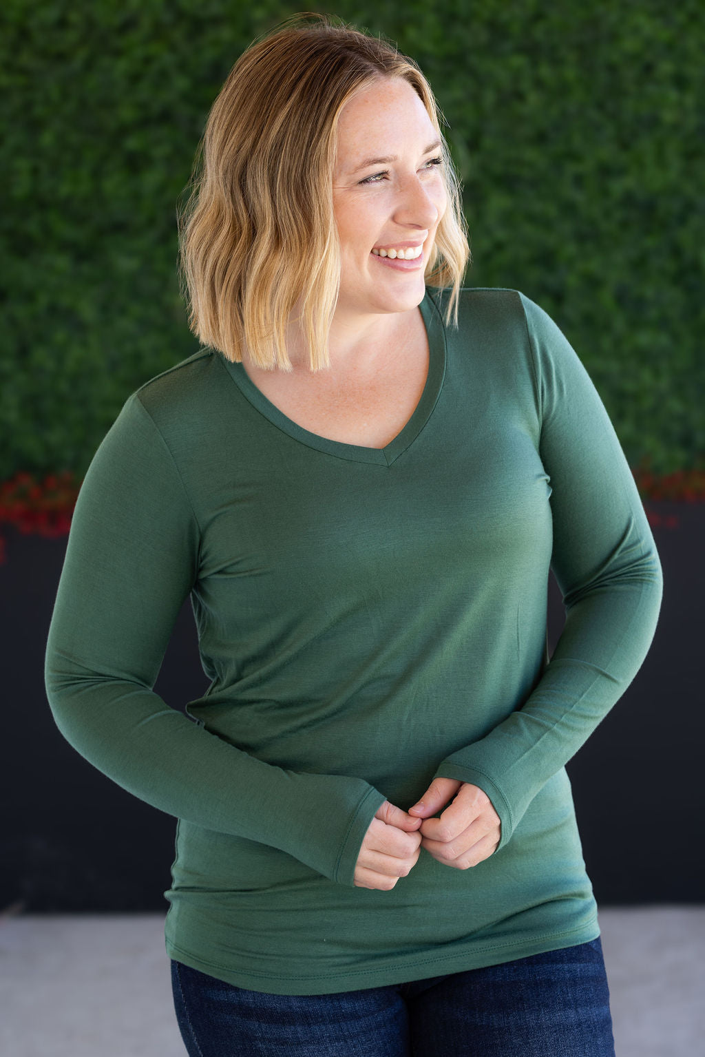 IN STOCK Larissa Long Sleeve - Forest Green FINAL SALE