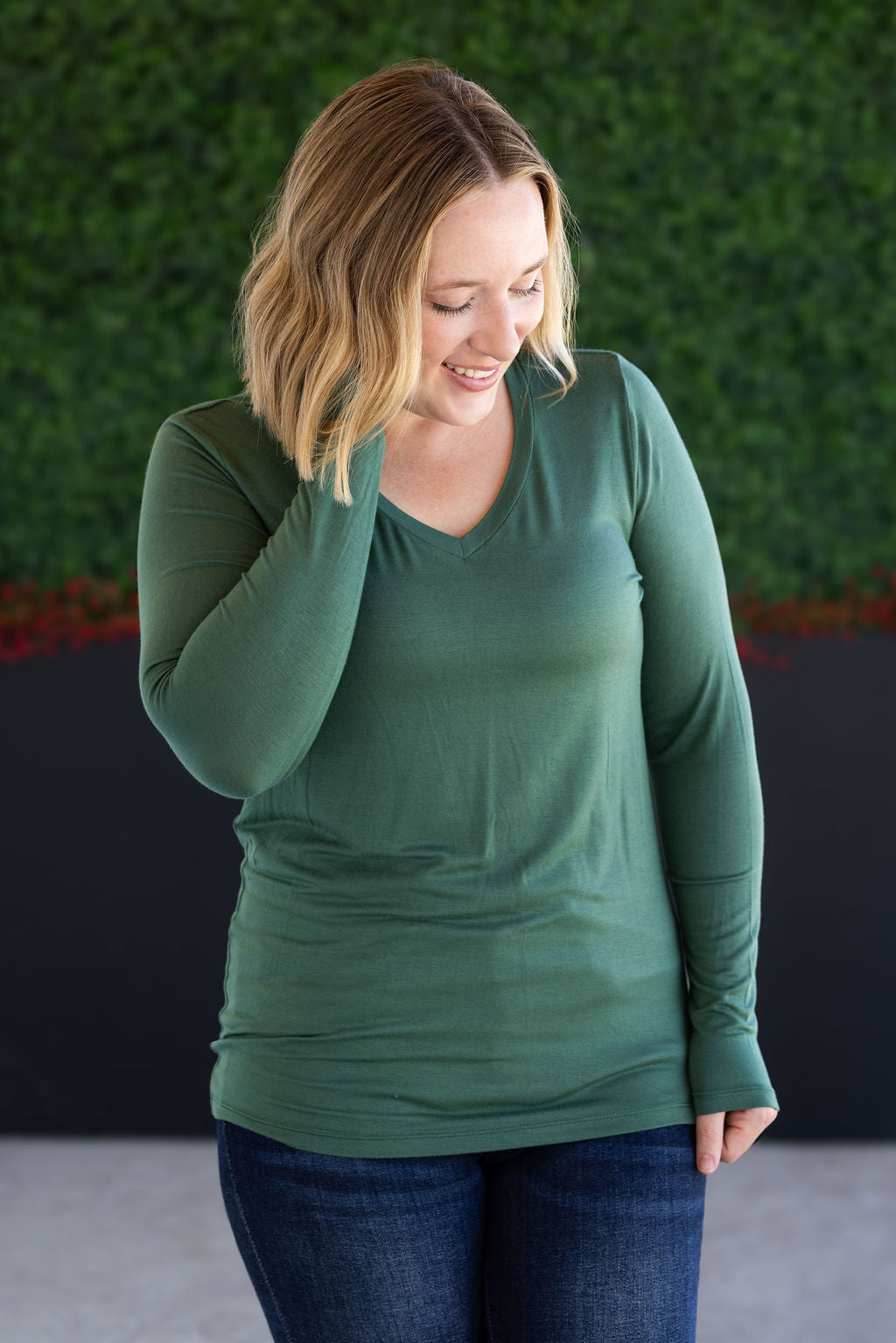 IN STOCK Larissa Long Sleeve - Forest Green FINAL SALE