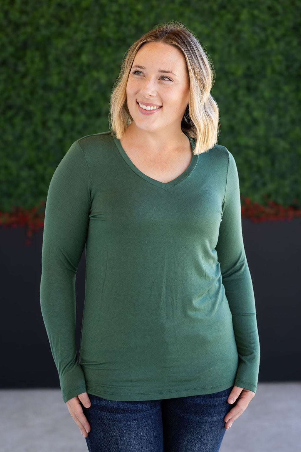 IN STOCK Larissa Long Sleeve - Forest Green FINAL SALE