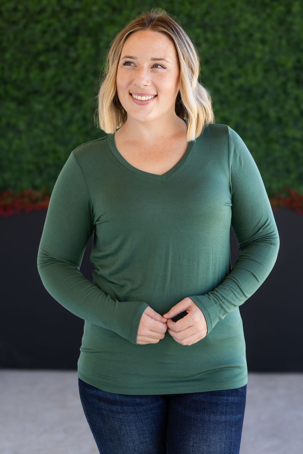IN STOCK Larissa Long Sleeve - Forest Green FINAL SALE