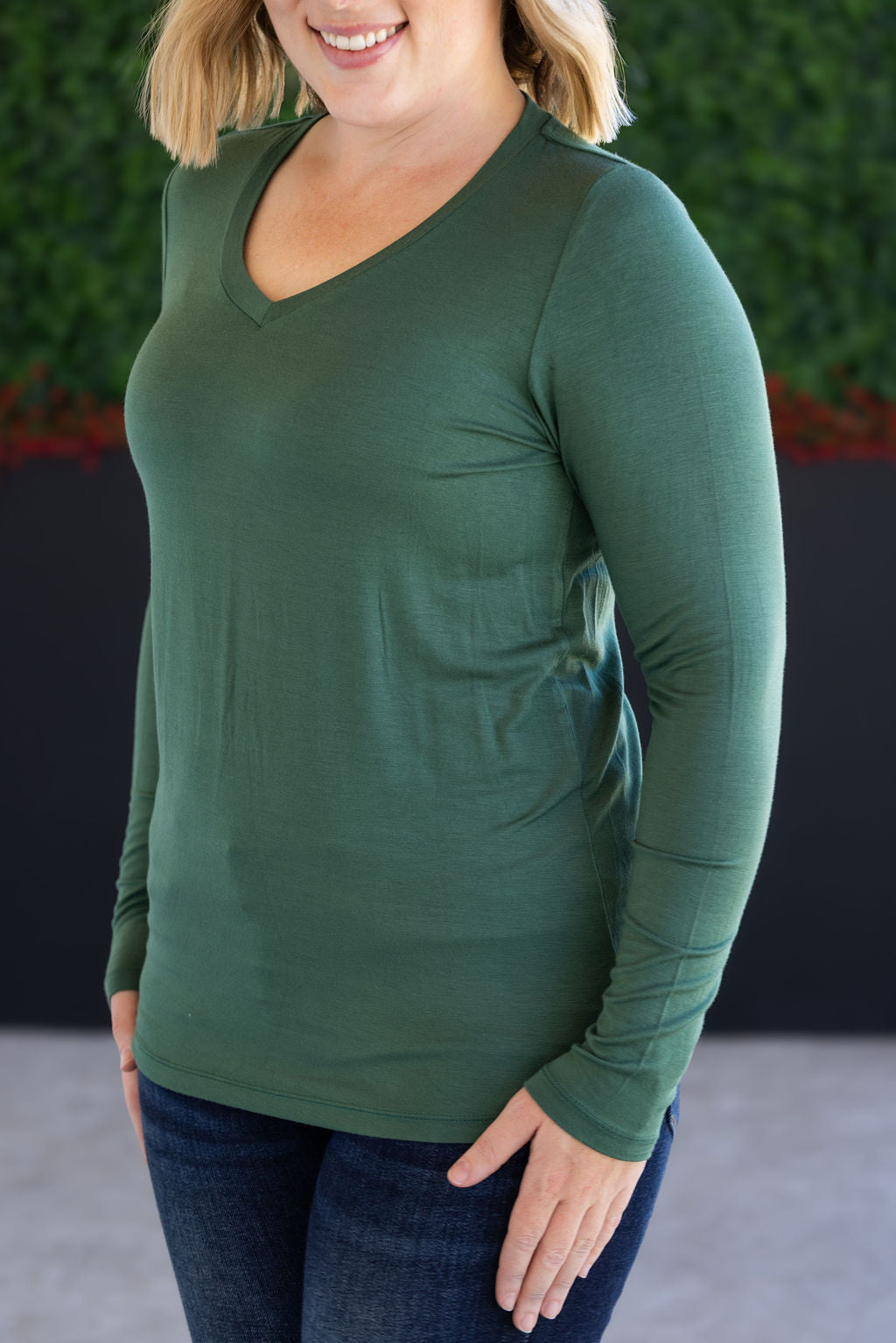 IN STOCK Larissa Long Sleeve - Forest Green FINAL SALE