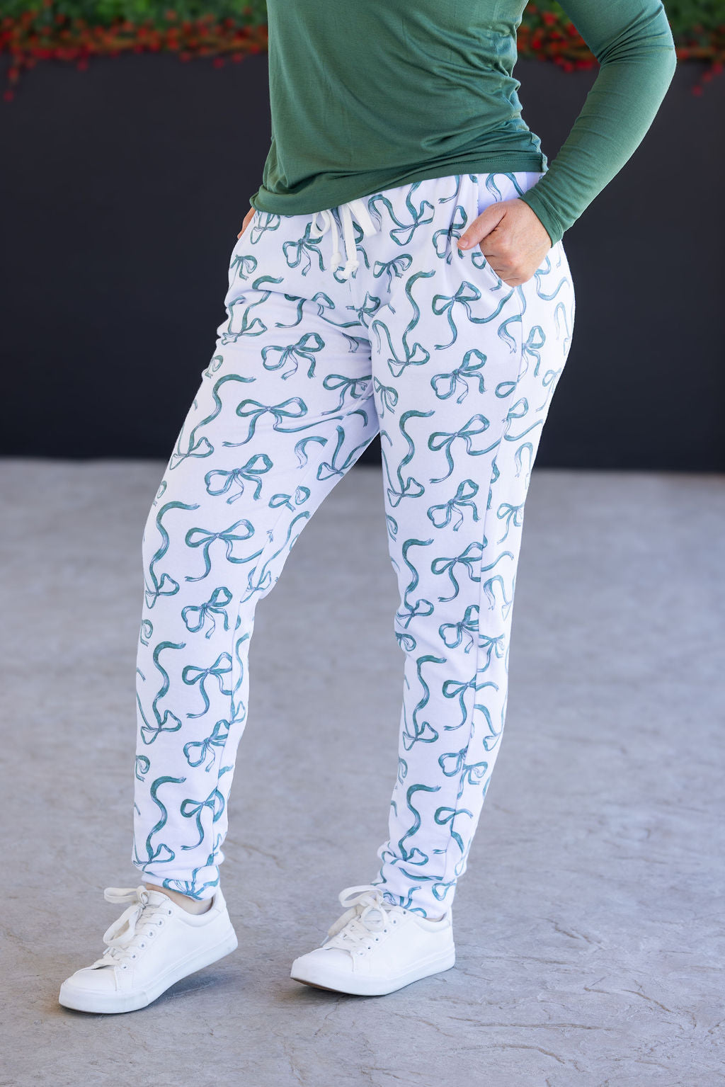 IN STOCK Classic Joggers - Green Ribbons