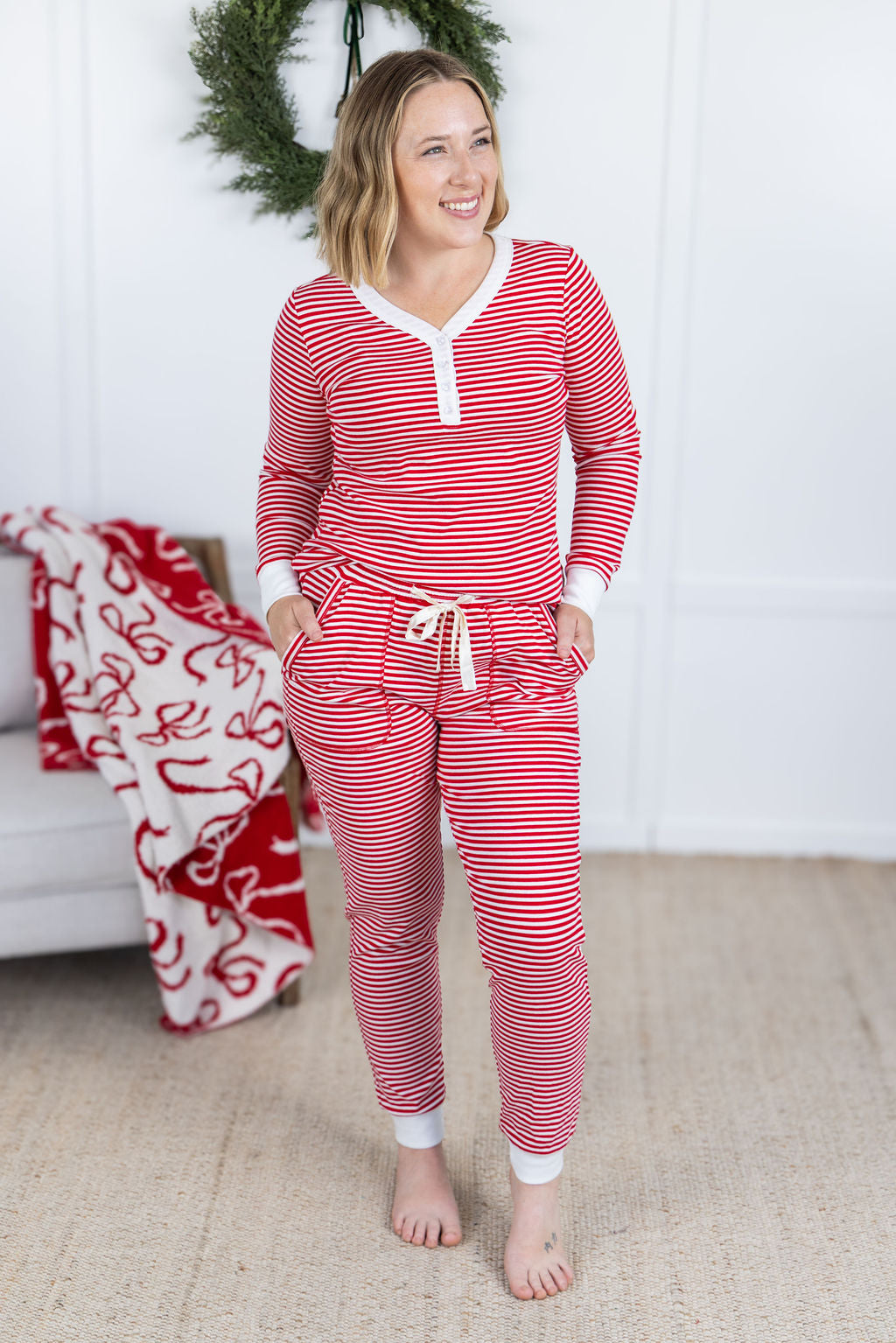 IN STOCK Candy Cane Pajama Set FINAL SALE