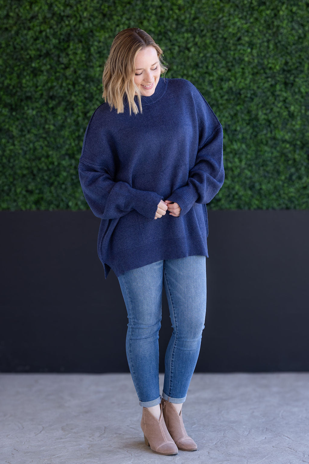 IN STOCK Aurora Cozy Sweater - Navy
