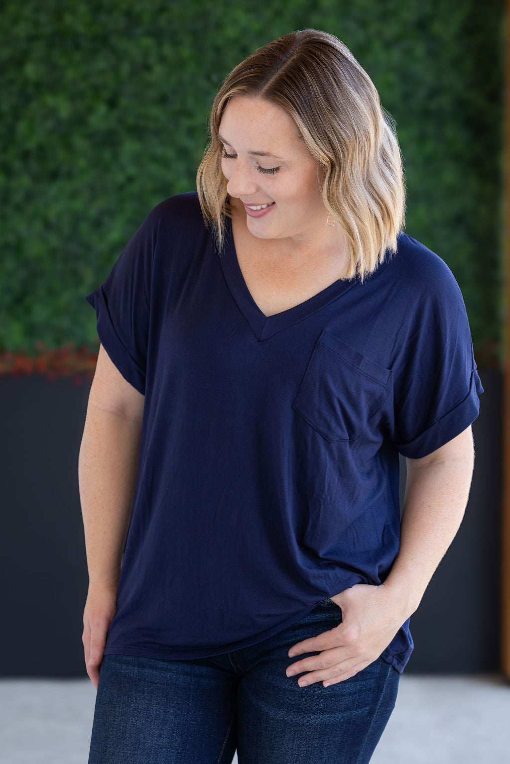 IN STOCK Sierra Pocket Top - Navy