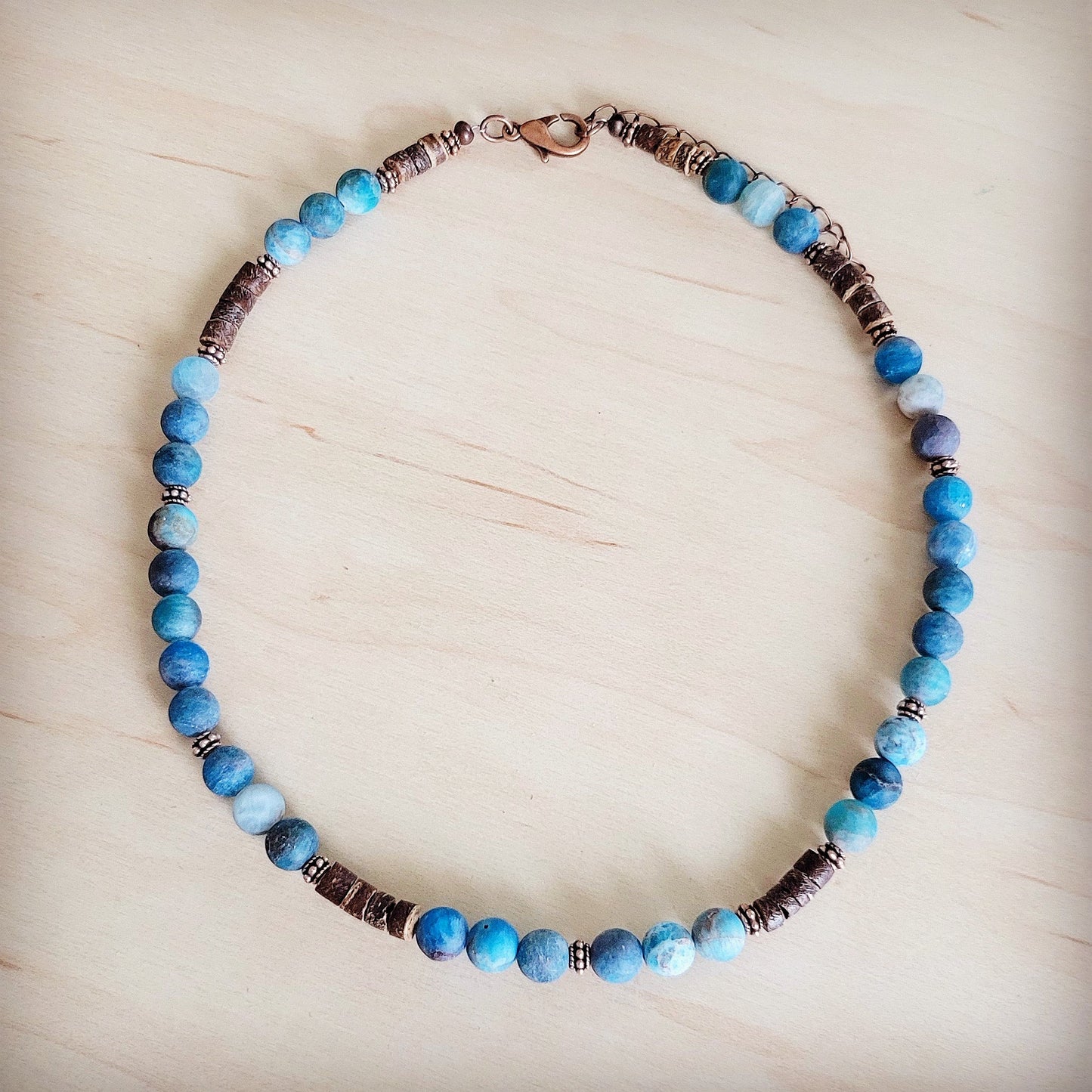 Genuine Frosted American Turquoise Boho Collar Necklace 263q