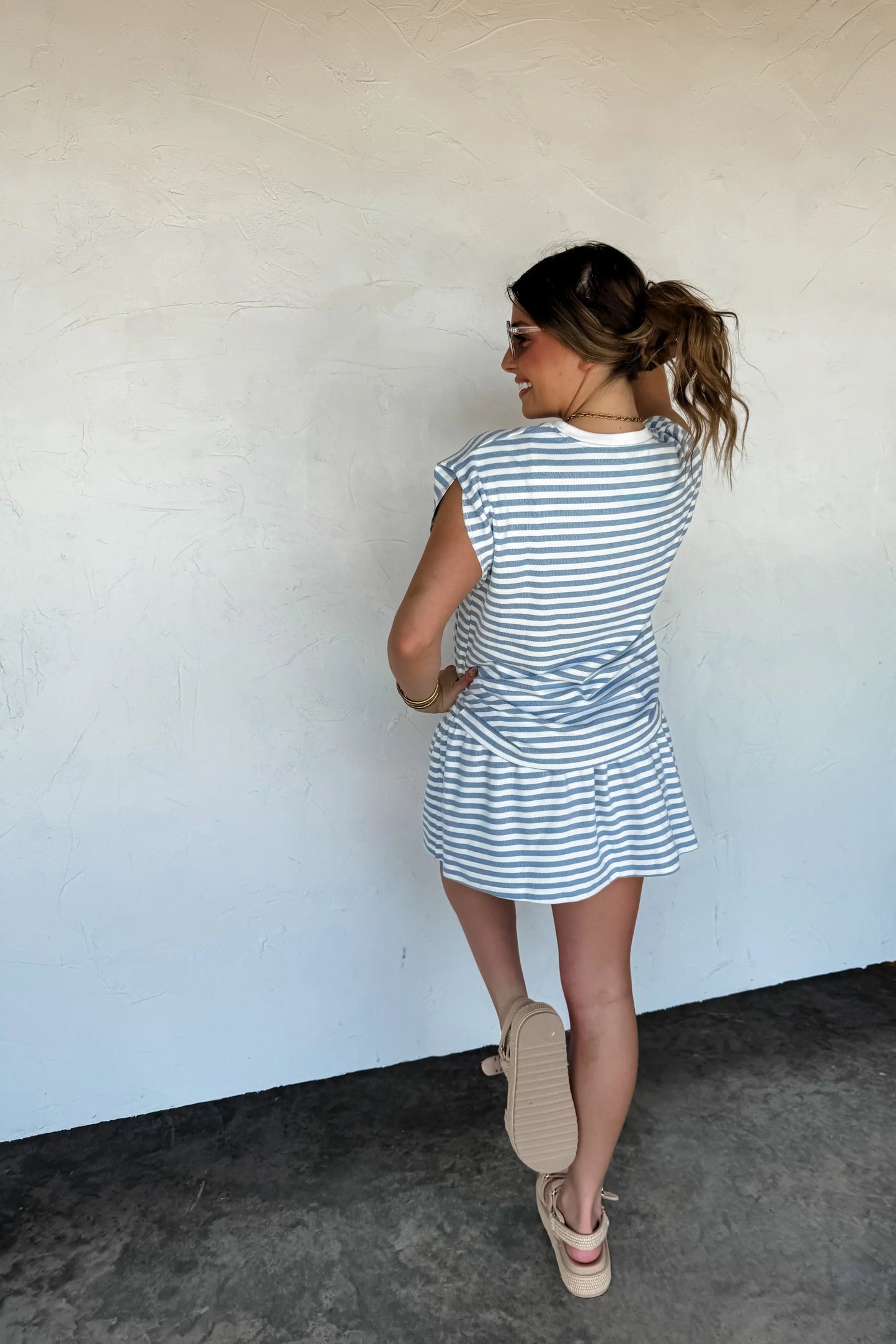 PREORDER: Coastal Stripes Skort Set