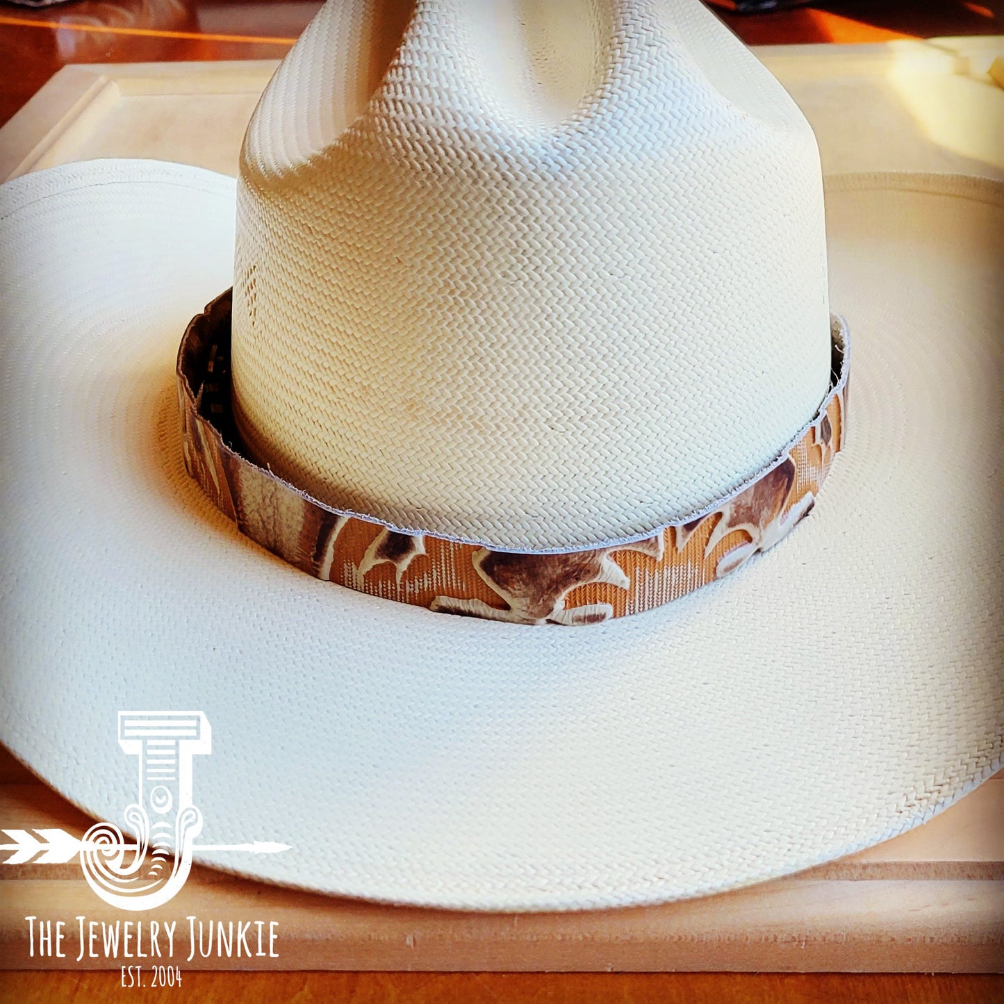 **Sienna Laredo Embossed Leather Hat Band Only 950g