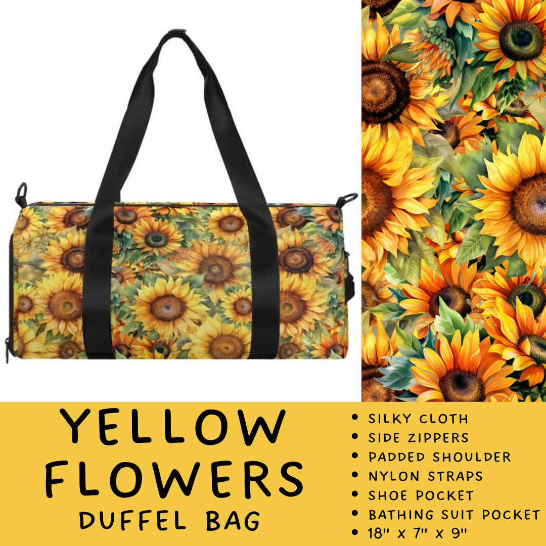 Batch #264 - Travel Collection - Closes 12/31 - ETA - Yellow Flowers Duffel Bag