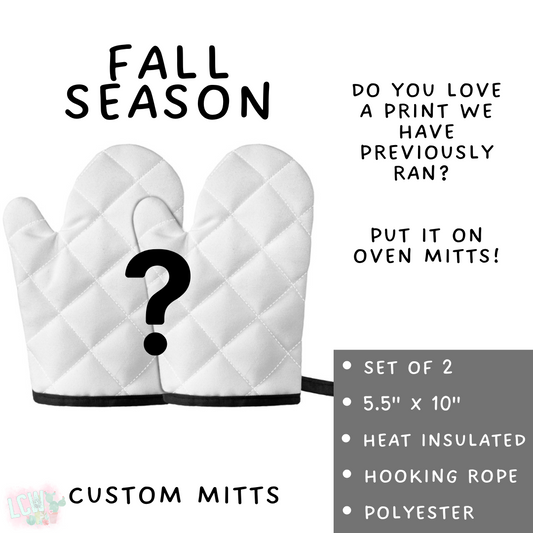 Batch #405 - Oh My Gourd, Let's Bake! - Closes 9/1 - ETA mid/late October - Pick Your Print Oven Mitts
