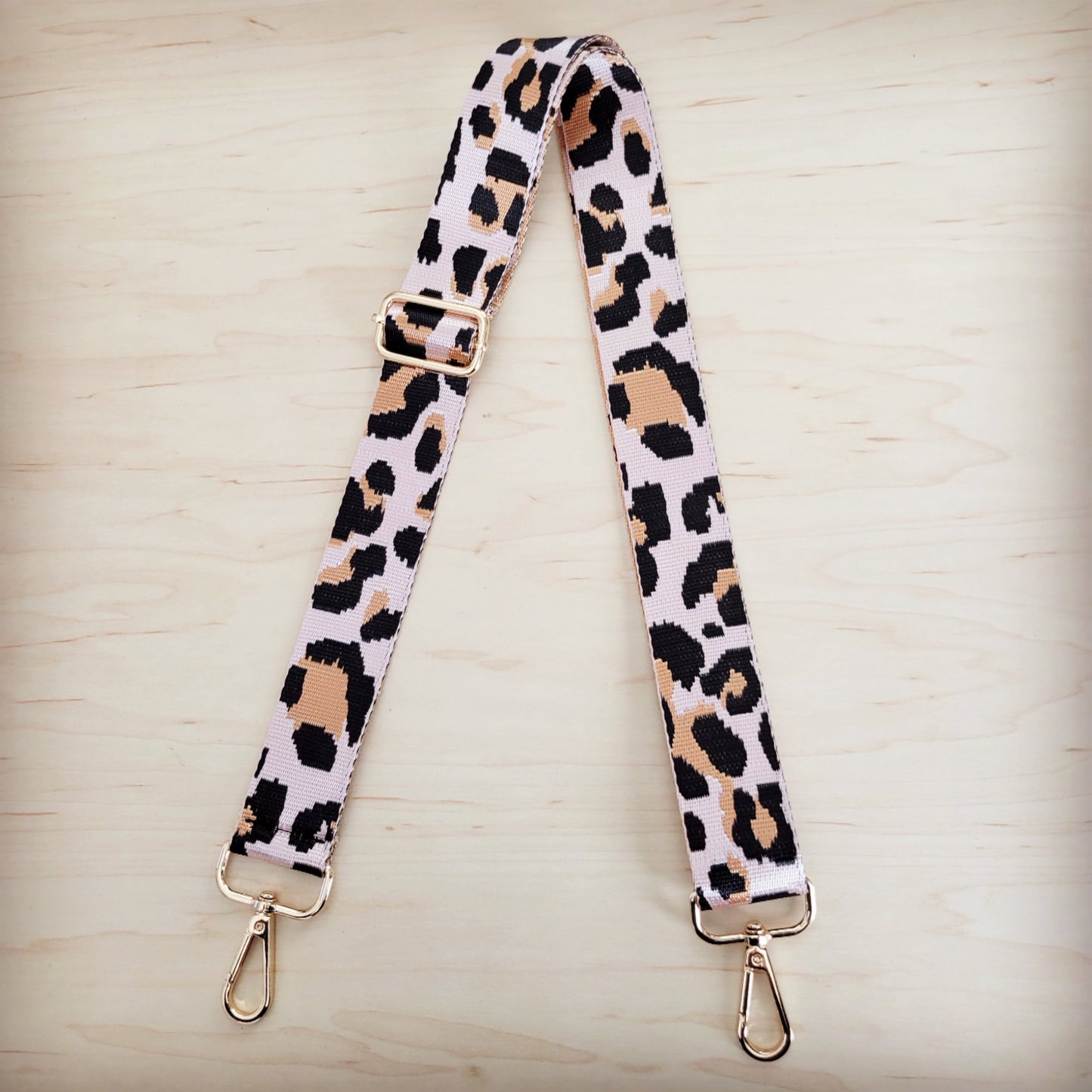**Nylon Adjustable Leopard Print Crossbody Strap 401s