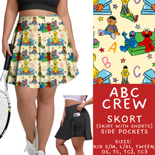 Batch #454 - Cool Characters 10 - Closes 11/26 - ETA mid Jan - ABC Crew Skort
