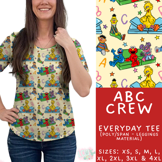Batch #454 - Cool Characters 10 - Closes 11/26 - ETA mid Jan - ABC Crew Everyday Tee