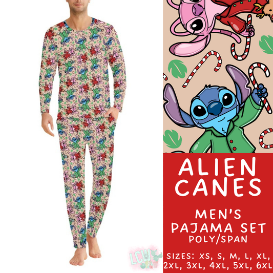 Batch #430 - Magical Christmas Family Pajamas - Closes 10/15 - ETA late Nov - Alien Canes Men's Pajama Set