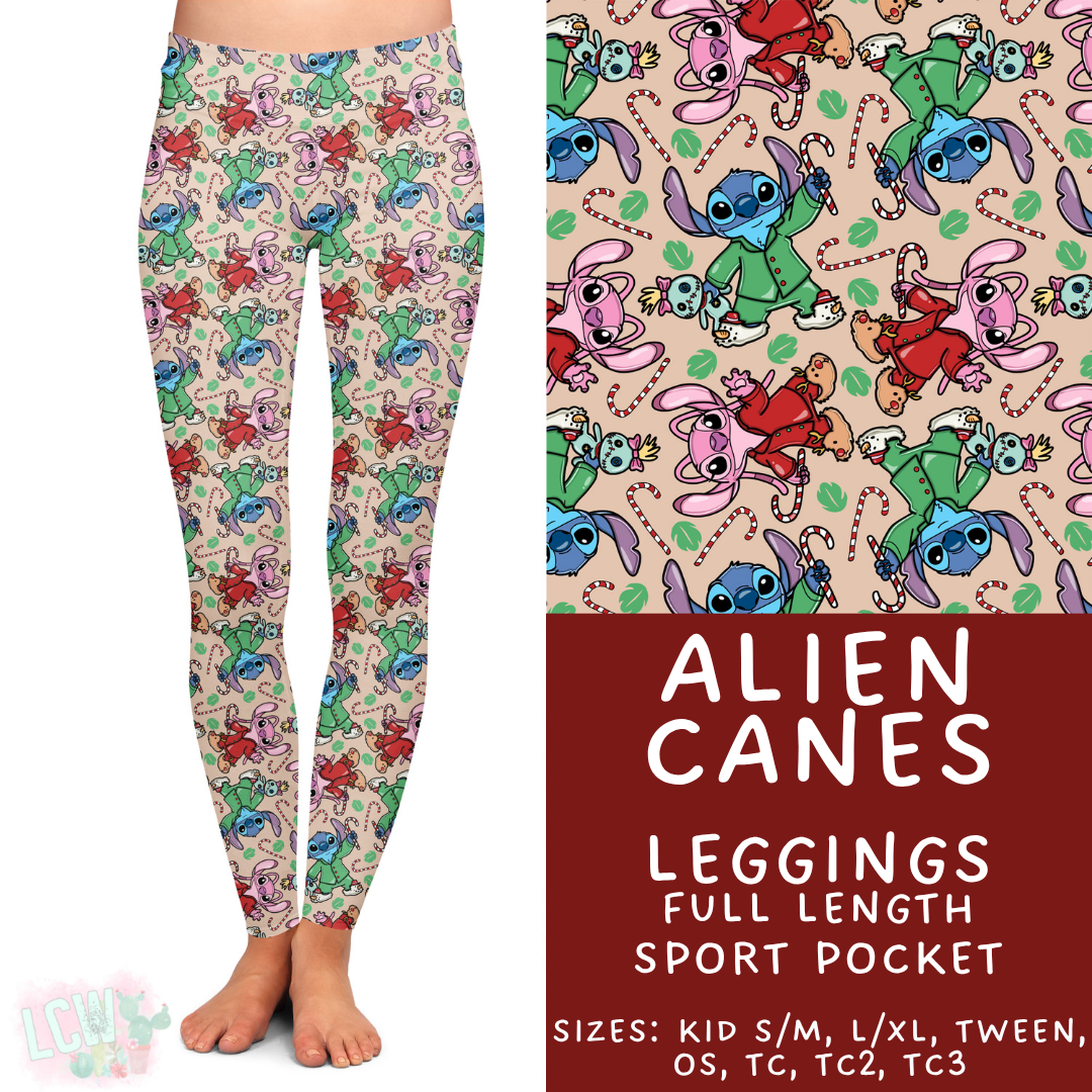 Batch #434 - Magical Christmas - Closes 10/22 - ETA early Dec - Alien Canes Full Length Leggings