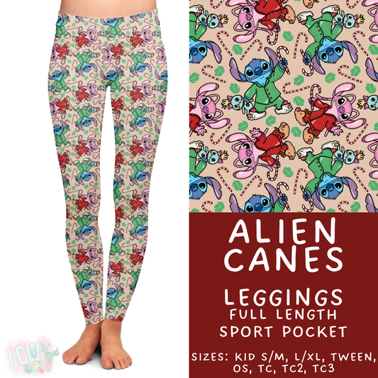 Batch #434 - Magical Christmas - Closes 10/22 - ETA early Dec - Alien Canes Full Length Leggings