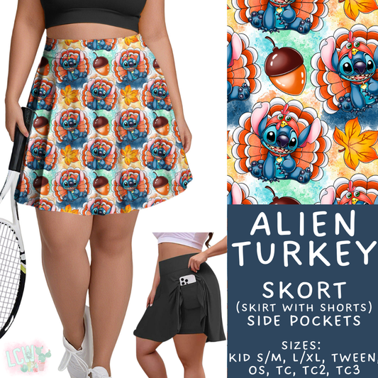 Batch #404 - Magical Fall 2 - Closes 8/29 - ETA mid/late October - Alien Turkey Skort