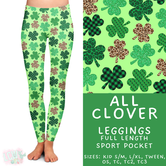 Ready to Ship All Clover Full Length Leggings - Sport Pocket OS