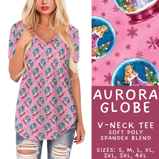Batch #432 - Winter Globes - Closes 10/17 - ETA early December - Aurora Globe V-Neck Tee