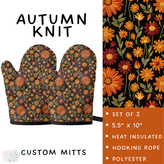 Batch #405 - Oh My Gourd, Let's Bake! - Closes 9/1 - ETA mid/late October - Autumn Knit Oven Mitts