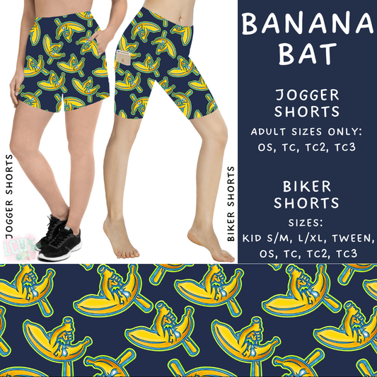 Batch #370 - Fun Run 12 - Closes 7/8 - ETA early Sept - Banana Bat Biker & Jogger Shorts