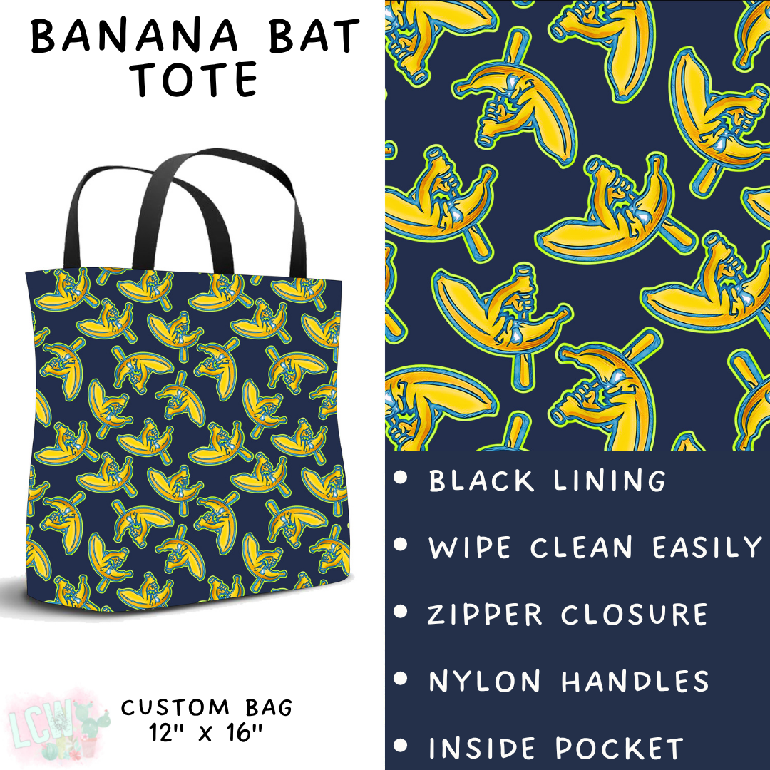 Batch #370 - Fun Run 12 - Closes 7/8 - ETA early Sept - Banana Bat Tote
