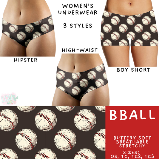 Ready to Ship BBall Women's Underwear - High Waist TC2