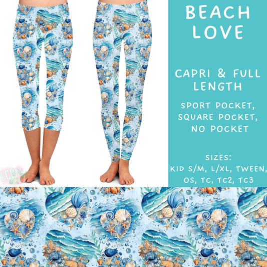 Ready To Ship - Beach Love Full Length Leggings
