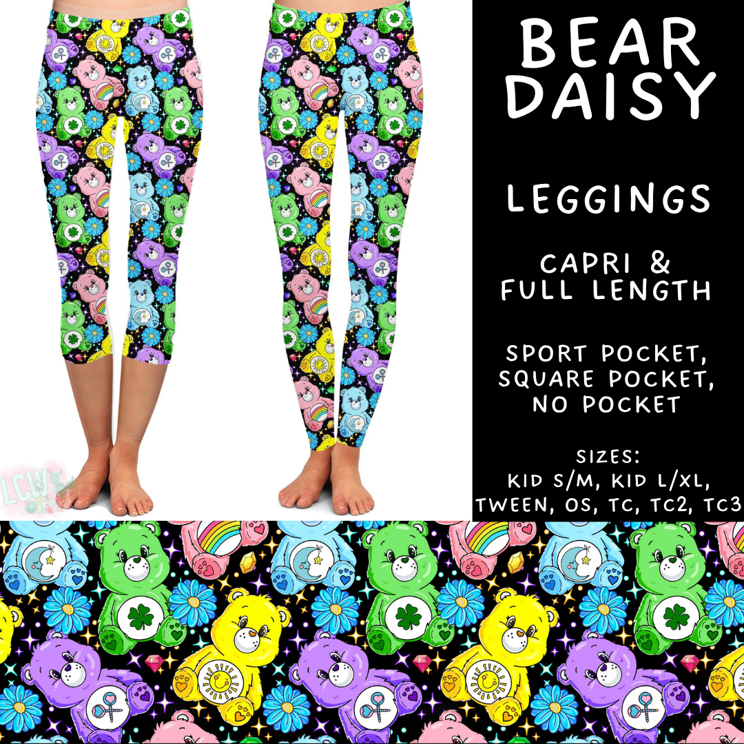 Batch #544 - Cool Characters 16 - Closes 6/17 - ETA mid August - Bear Daisy Full and Capri Length Leggings