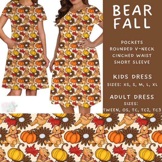 Batch #404 - Magical Fall 2 - Closes 8/29 - ETA mid/late October - Bear Fall Womens & Girls Dresses