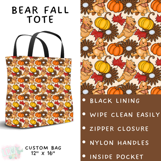 Batch #404 - Magical Fall 2 - Closes 8/29 - ETA mid/late October - Bear Fall Tote