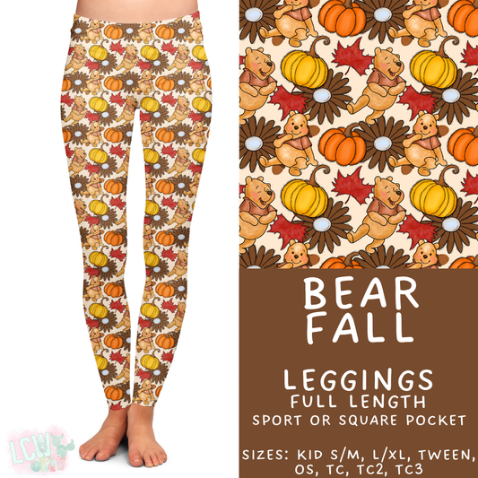 Batch #404 - Magical Fall 2 - Closes 8/29 - ETA mid/late October - Bear Fall Full Length Leggings