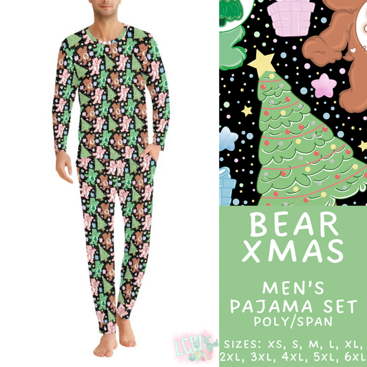 Batch #431 - Character Christmas Pajamas - Closes 10/16 - ETA late Nov - Bear Xmas Men's Pajama Set