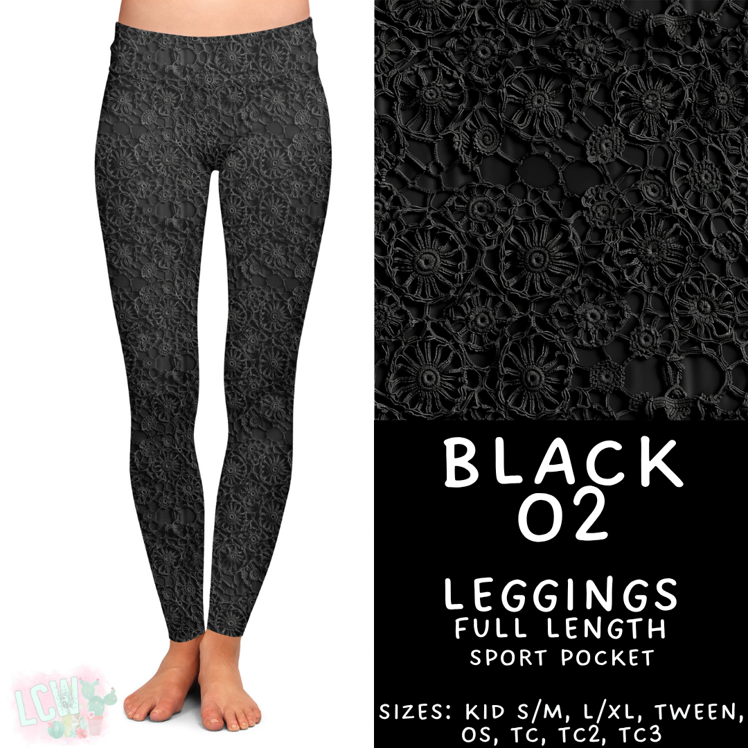 Batch #459 - Black Collection - Closes 12/4 - ETA late Jan - Black 02 Full Length Leggings