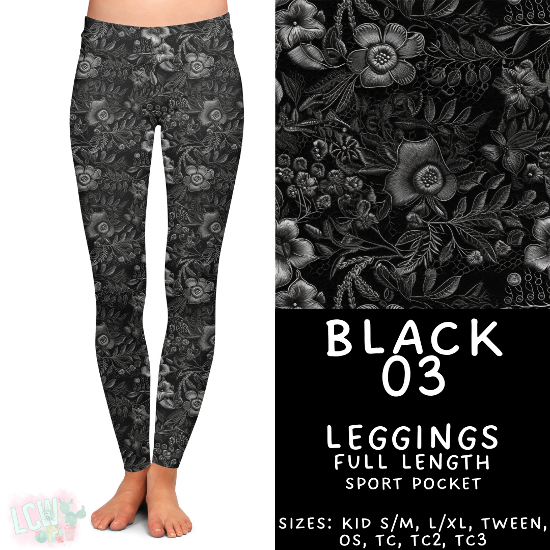 Batch #459 - Black Collection - Closes 12/4 - ETA late Jan - Black 03 Full Length Leggings