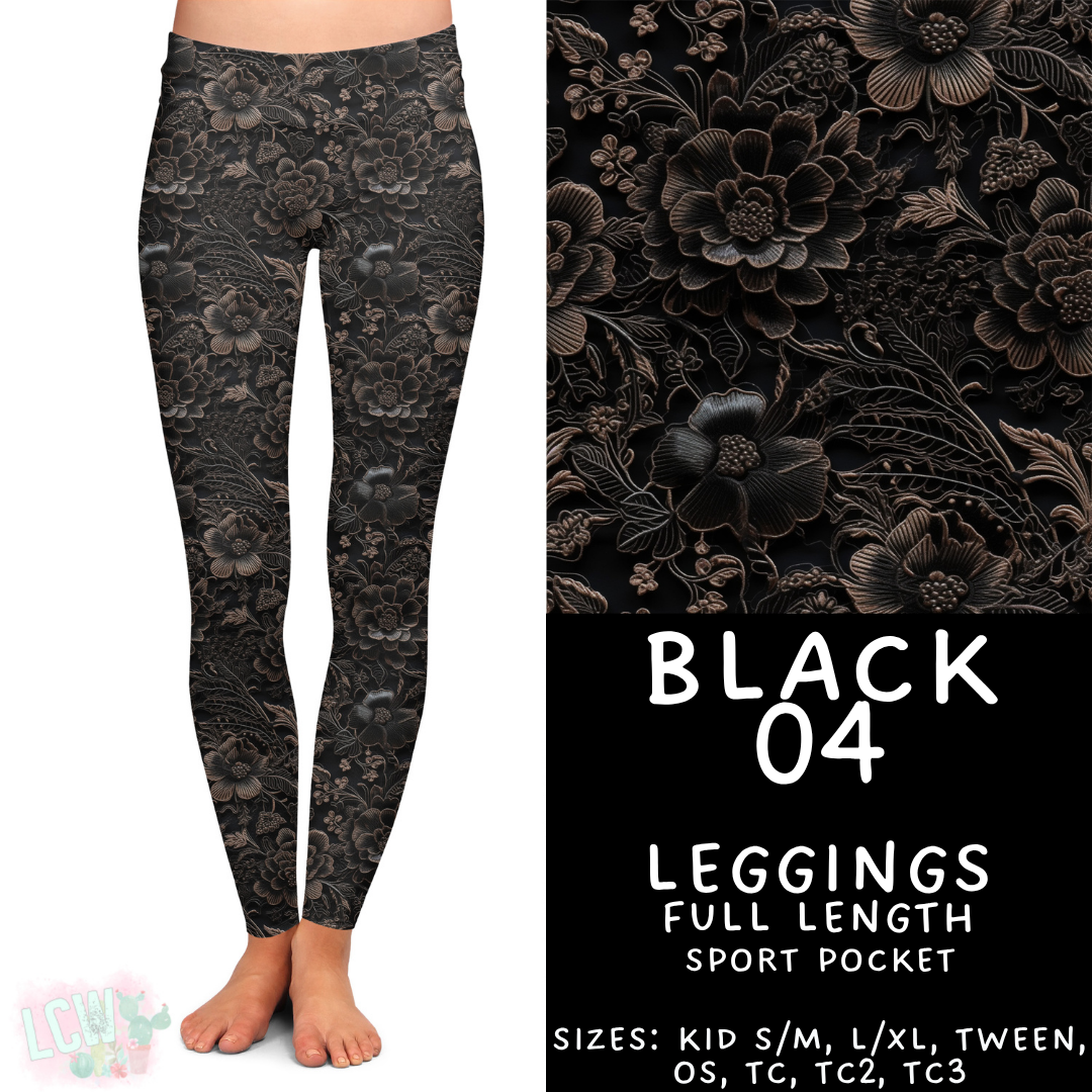 Batch #459 - Black Collection - Closes 12/4 - ETA late Jan - Black 04 Full Length Leggings