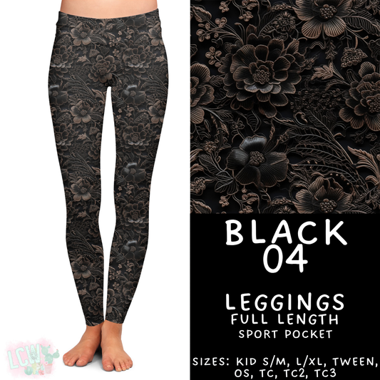 Batch #459 - Black Collection - Closes 12/4 - ETA late Jan - Black 04 Full Length Leggings
