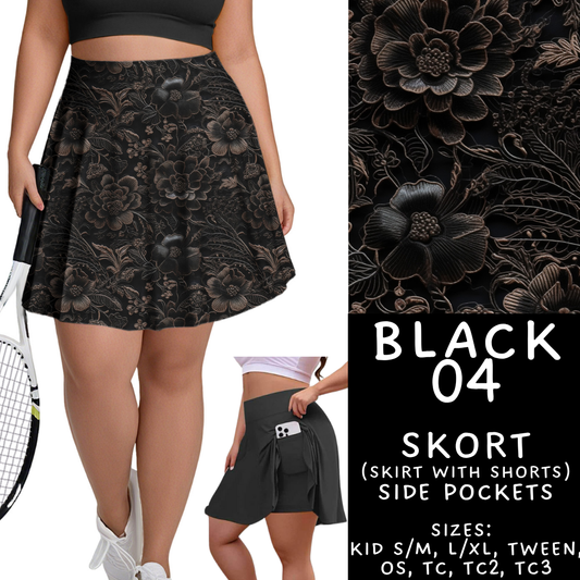 Batch #459 - Black Collection - Closes 12/4 - ETA late Jan - Black 04 Skort