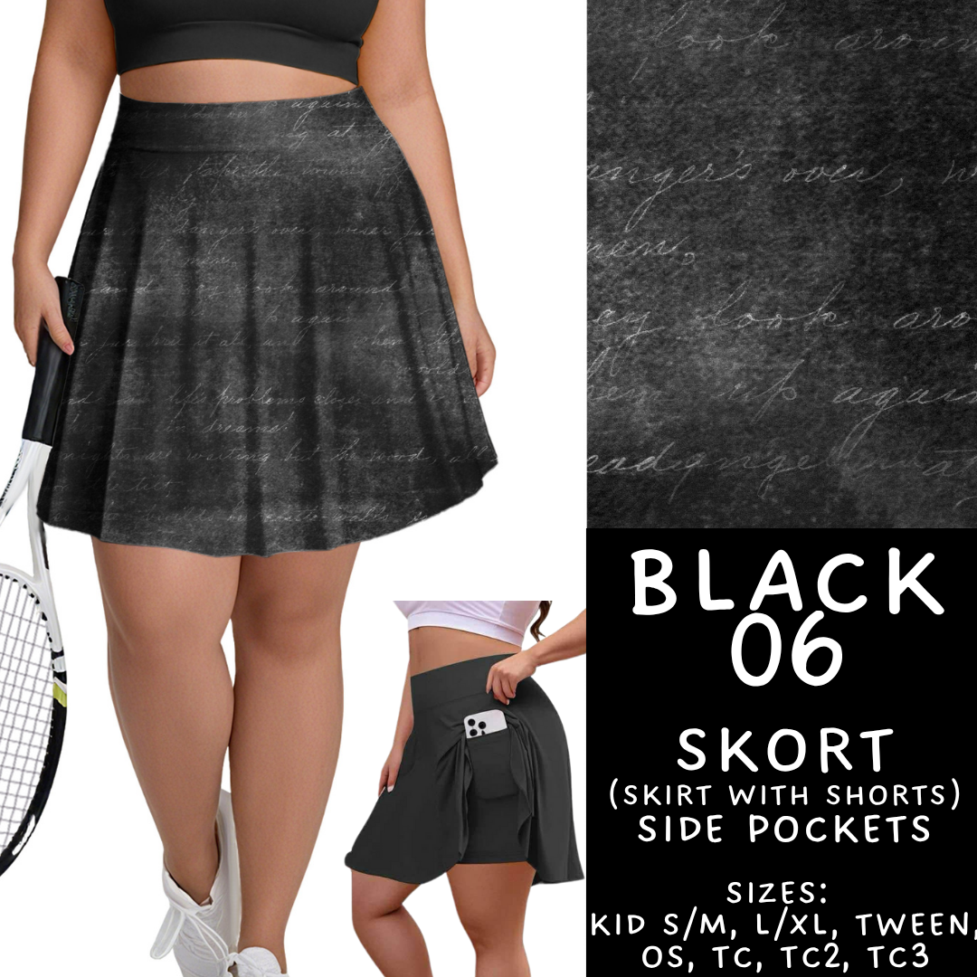 Batch #459 - Black Collection - Closes 12/4 - ETA late Jan - Black 06 Skort