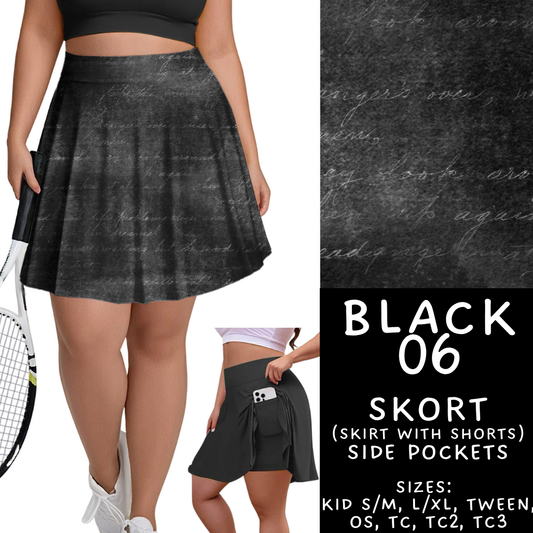 Batch #459 - Black Collection - Closes 12/4 - ETA late Jan - Black 06 Skort