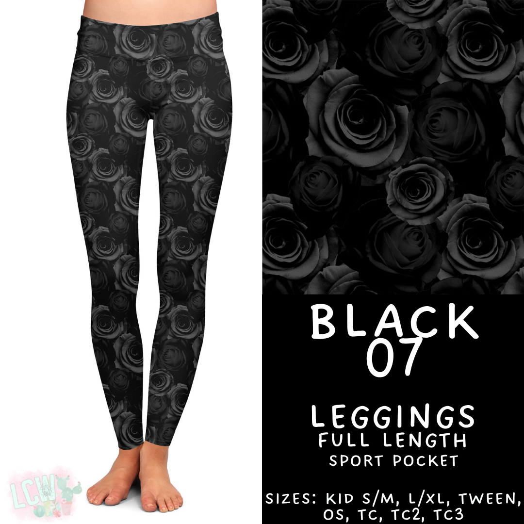 Batch #459 - Black Collection - Closes 12/4 - ETA late Jan - Black 07 Full Length Leggings