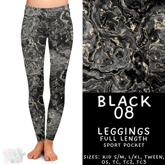 Batch #459 - Black Collection - Closes 12/4 - ETA late Jan - Black 08 Full Length Leggings