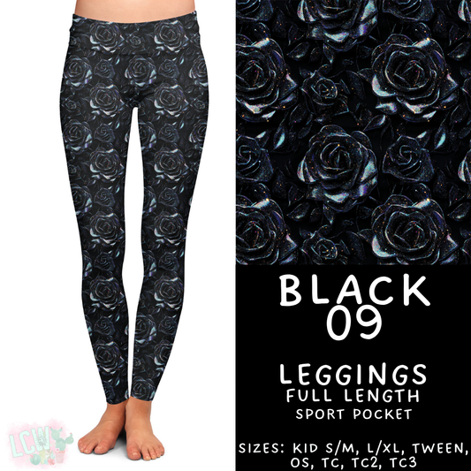 Batch #459 - Black Collection - Closes 12/4 - ETA late Jan - Black 09 Full Length Leggings