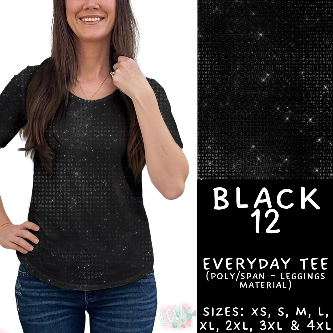 Batch #459 - Black Collection - Closes 12/4 - ETA late Jan - Black 12 Everyday Tee