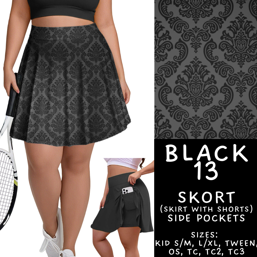 Batch #459 - Black Collection - Closes 12/4 - ETA late Jan - Black 13 Skort